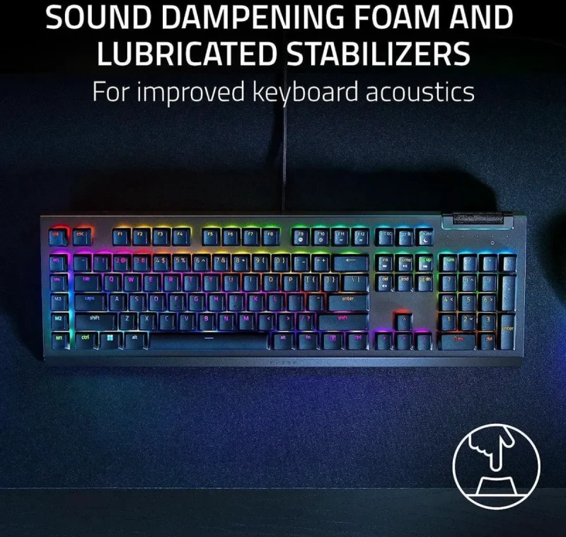 Razer BlackWidow V4 X Full Size Mechanical Gaming Keyboard Green Switches Tactile & Clicky - Image 7