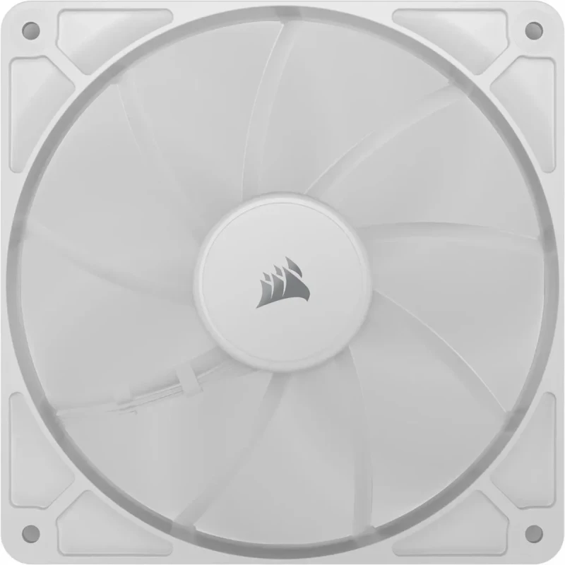 CORSAIR RS140 PWM 140mm Fans Dual Pack - White - Simplified Control - Daisy-Chain 4-Pin PWM Connection - Concentrated AirGuide Cooling - Magnetic Dome Bearing - Image 3