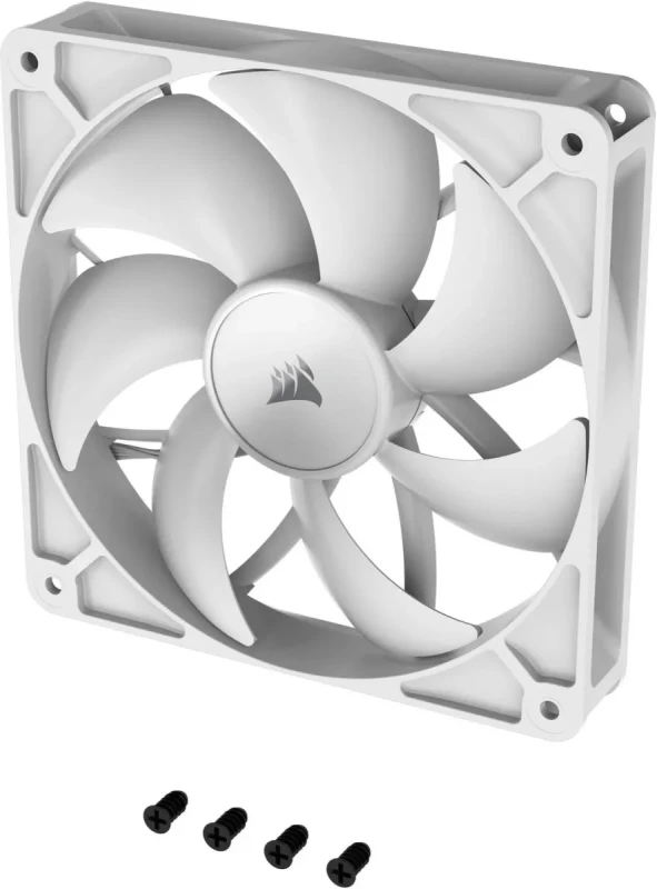CORSAIR RS140 PWM 140mm Fans Dual Pack - White - Simplified Control - Daisy-Chain 4-Pin PWM Connection - Concentrated AirGuide Cooling - Magnetic Dome Bearing - Image 9