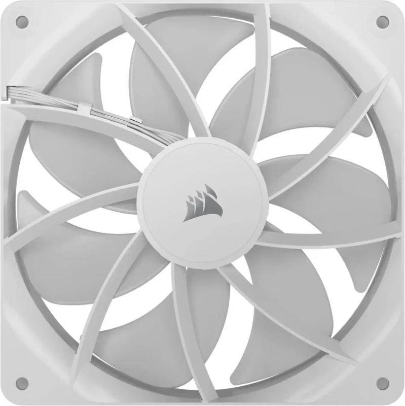 CORSAIR RS140 ARGB PWM 140mm Fan - White - Simplified Control - Daisy-Chain 4-Pin PWM and +5V ARGB Connections - Concentrated AirGuide Cooling - Magnetic Dome Bearing - Image 3