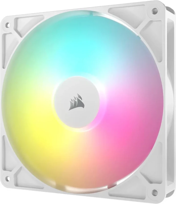 CORSAIR RS140 ARGB PWM 140mm Fan - White - Simplified Control - Daisy-Chain 4-Pin PWM and +5V ARGB Connections - Concentrated AirGuide Cooling - Magnetic Dome Bearing - Image 5