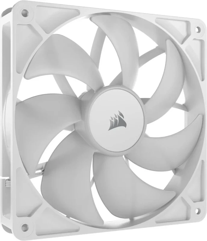 CORSAIR RS140 ARGB PWM 140mm Fan - White - Simplified Control - Daisy-Chain 4-Pin PWM and +5V ARGB Connections - Concentrated AirGuide Cooling - Magnetic Dome Bearing - Image 8