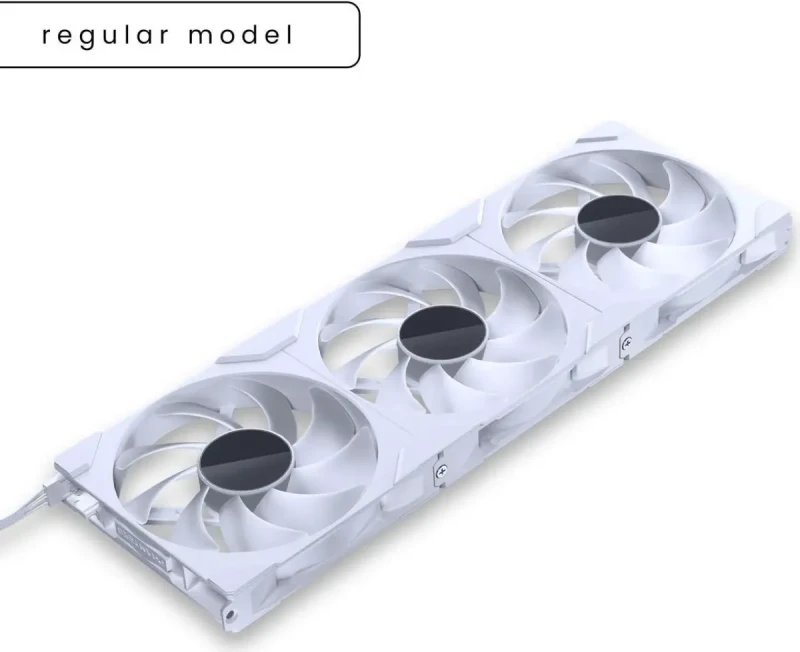 Phanteks M25-140 Gen2 Triple Pack, 3x 140mm ARGB High Performance Cooling Fans, Daisy-chain Unified Fan Frame, Infinity Mirror hub, single cable connection, White - Image 2