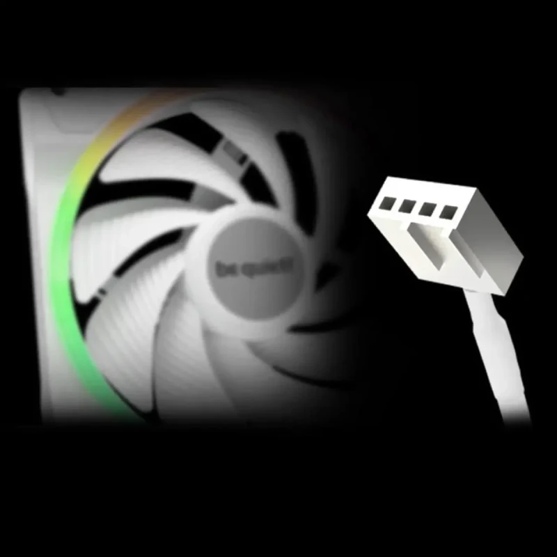 be quiet! Light Wings White 120mm PWM Triple Pack High Speed Premium ARGB Low Noise Cooling Fan | 4-Pin | BL101 - Image 7