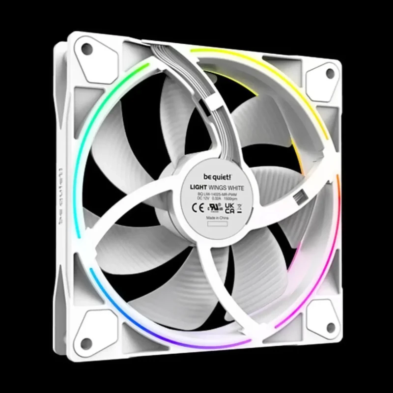 be quiet! LIGHT WINGS WHITE 140mm PWM TRIPLE PACK - Image 2