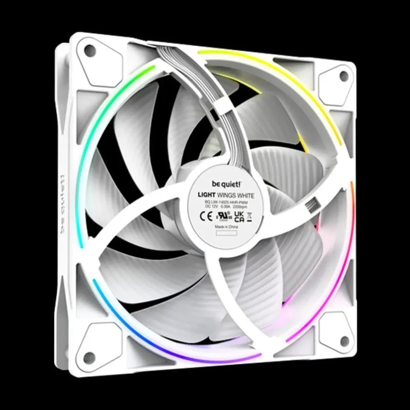 be quiet! LIGHT WINGS WHITE 140mm PWM HIGH-SPEED TRIPLE PACK - Image 2