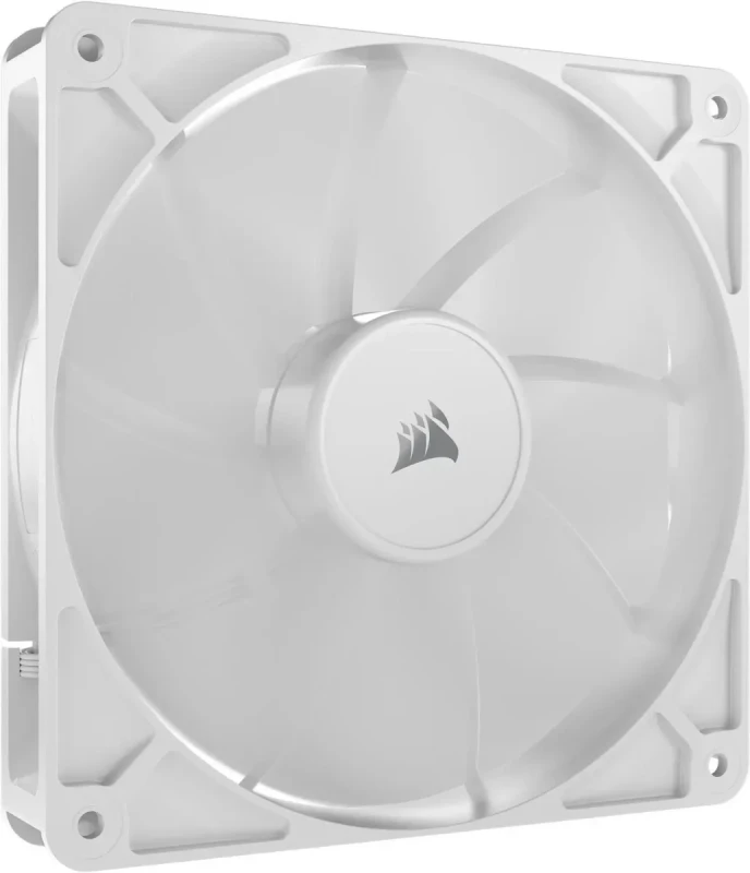 CORSAIR RS140 PWM 140mm Fan – White - Simplified Control - Daisy-Chain 4-Pin PWM Connection - Concentrated AirGuide Cooling - Magnetic Dome Bearing - Image 6