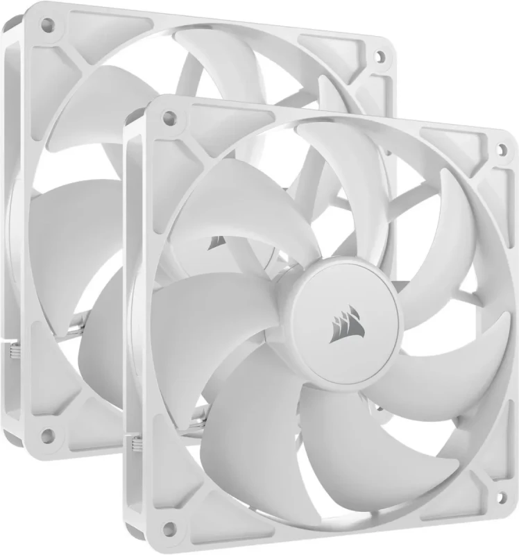 CORSAIR RS140 PWM 140mm Fan – White - Simplified Control - Daisy-Chain 4-Pin PWM Connection - Concentrated AirGuide Cooling - Magnetic Dome Bearing - Image 9