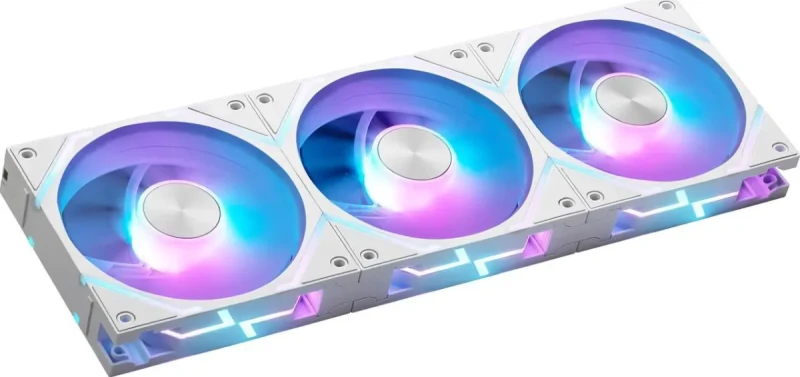 MSI MPG EZ120 ARGB WHITE-3W Fan - 120mm ARGB Fan, Patented Magnetic Connector Block, Daisy-Chain Connection, Fluid Dynamic Bearing + Extra nut Fixing, Fan hub, Mystic Light & Cooling Wizard Support, - Image 3