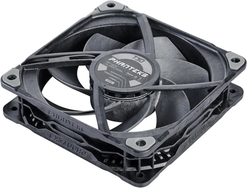 Phanteks T30-120 fan, premium high-performance fan, PWM, Black/Grey - Image 3