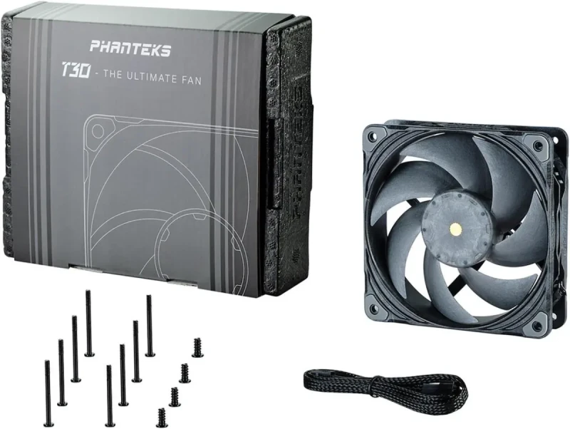 Phanteks T30-120 fan, premium high-performance fan, PWM, Black/Grey - Image 7