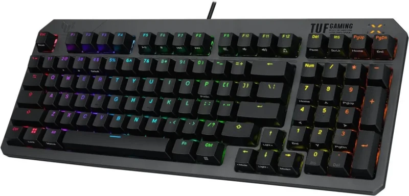 ASUS TUF Gaming K3 Gen II keyboard - compact 97-key layout, optical-mechanical RGB switches, detachable top plate, and Aura Sync - Image 2