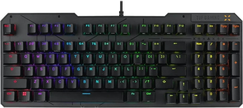 ASUS TUF Gaming K3 Gen II keyboard - compact 97-key layout, optical-mechanical RGB switches, detachable top plate, and Aura Sync - Image 7
