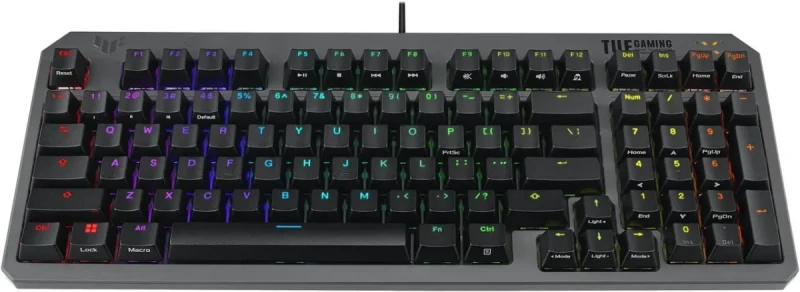 ASUS TUF Gaming K3 Gen II keyboard - compact 97-key layout, optical-mechanical RGB switches, detachable top plate, and Aura Sync - Image 8