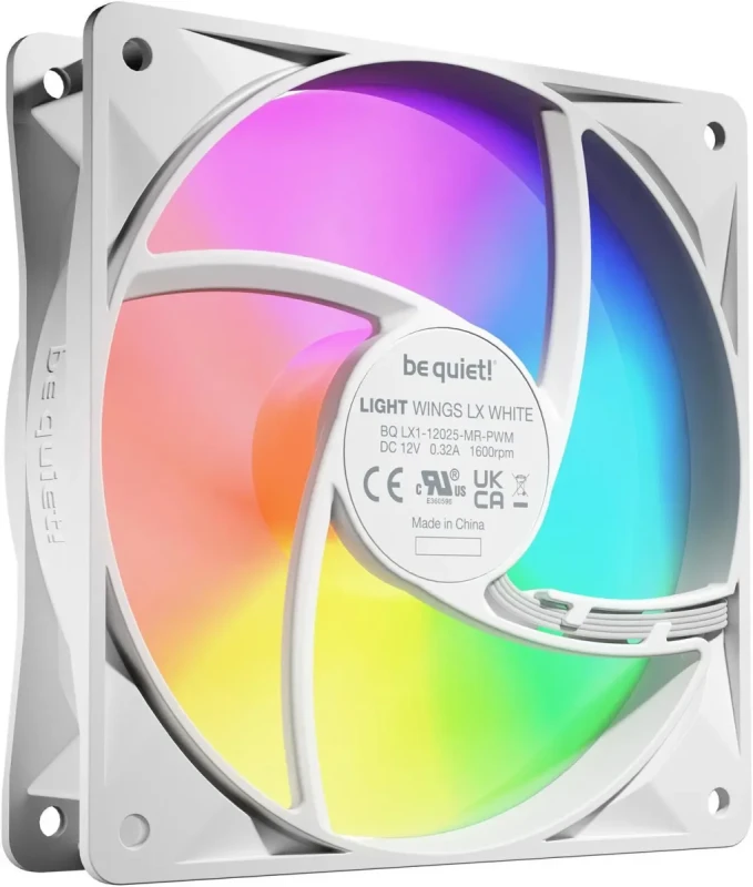 be quiet! LIGHT WINGS LX 120mm PWM BL122 120mm ARGB LED Case Fan - Triple Pack - Image 3