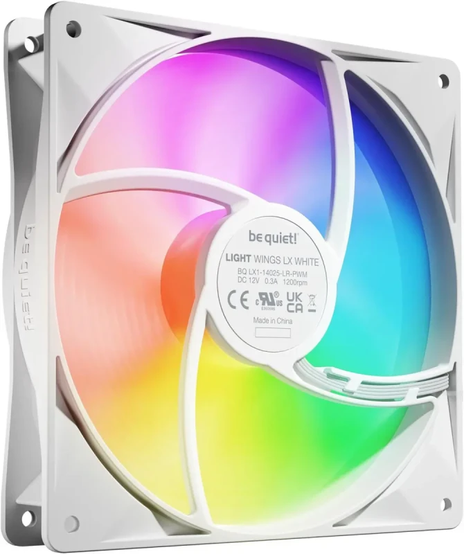 be quiet! LIGHT WINGS LX 140mm PWM BL128 140mm ARGB LED Case Fan - Triple Pack - Image 3