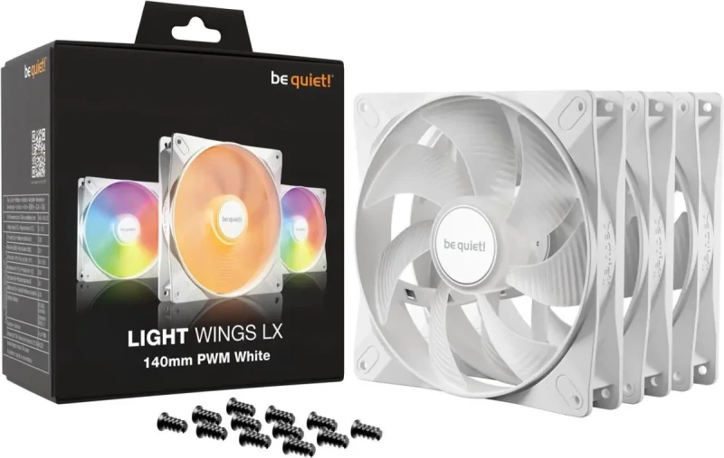 be quiet! LIGHT WINGS LX 140mm PWM BL128 140mm ARGB LED Case Fan - Triple Pack - Image 4