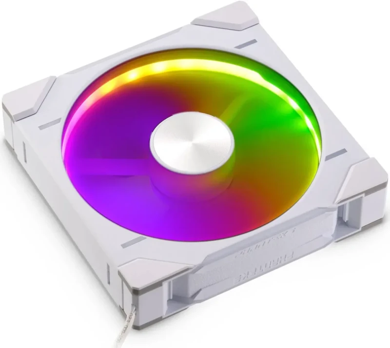 Phanteks D30-140 DRGB PWM FAN, Premium D-RGB Performance Fan, ARGB/DRGB lighting, Daisy-chain Fan Linking system, White - Image 1