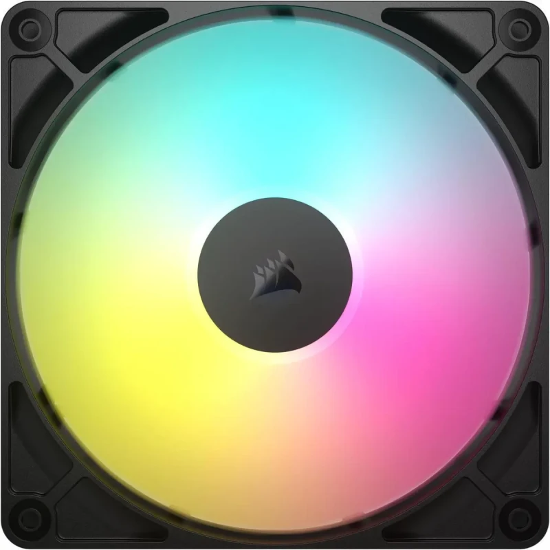 CORSAIR RS140 ARGB PWM 140mm Fan - Simplified Control - Daisy-Chain 4-Pin PWM and +5V ARGB Connections - Concentrated AirGuide Cooling - Magnetic Dome Bearing - Image 1