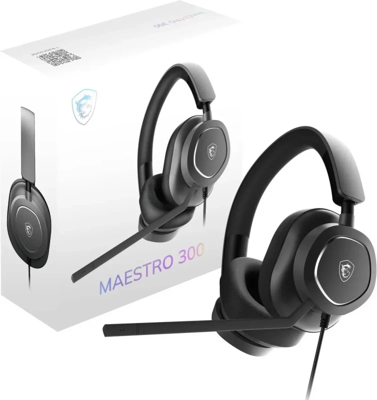 MSI MAESTRO300 Wired Gaming Headset, USB-C, 40mm Neodymium Drivers, Detachable Unidirectional (Cardioid) Mic, Lightweight, PC/Mac/PlayStation®/Nintendo Switch™/Android & iOS - Image 5