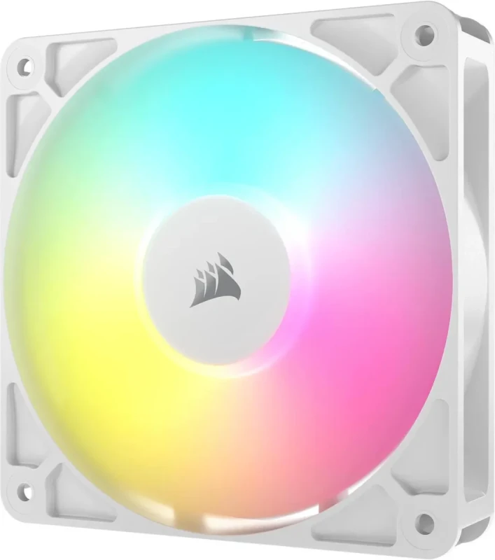 CORSAIR RS120 ARGB PWM 120mm Fans Triple Pack - White - Simplified Control - Daisy-Chain 4-Pin PWM and +5V ARGB Connections - Concentrated AirGuide Cooling - Magnetic Dome Bearing - Image 8