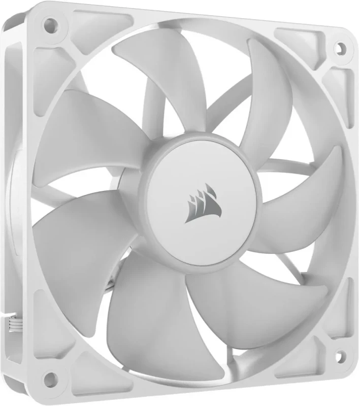 CORSAIR RS120 ARGB PWM 120mm Fans Triple Pack - White - Simplified Control - Daisy-Chain 4-Pin PWM and +5V ARGB Connections - Concentrated AirGuide Cooling - Magnetic Dome Bearing - Image 9