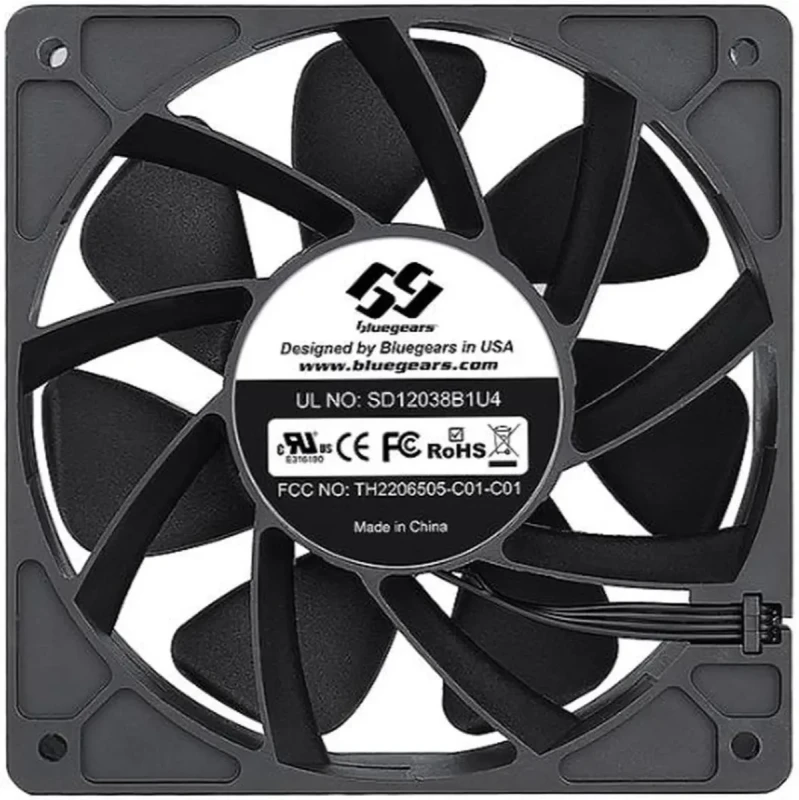 Bgears b-BlasterPWM 120x38 mm 2 ball bearing PWM fan with speed range from  1300 to 6500 RPM AirFlow 318 CFM 4pin 4wire PWM 12VDC fan. - Image 5