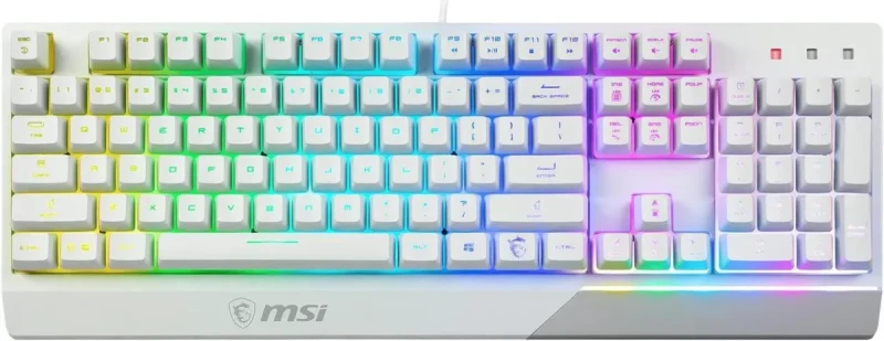 MSI Vigor GK30 Gaming Keyboard & GM11 Gaming Mouse Combo - Mechanical Membrane Switches, 6-Zone RGB, Water Repellent & Splash-Proof, 5000 DPI - White - Image 10