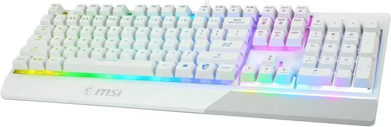 MSI Vigor GK30 Gaming Keyboard & GM11 Gaming Mouse Combo - Mechanical Membrane Switches, 6-Zone RGB, Water Repellent & Splash-Proof, 5000 DPI - White - Image 12