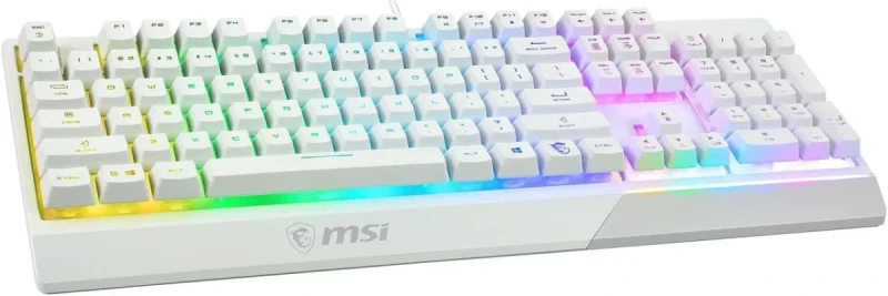 MSI Vigor GK30 Gaming Keyboard & GM11 Gaming Mouse Combo - Mechanical Membrane Switches, 6-Zone RGB, Water Repellent & Splash-Proof, 5000 DPI - White - Image 13