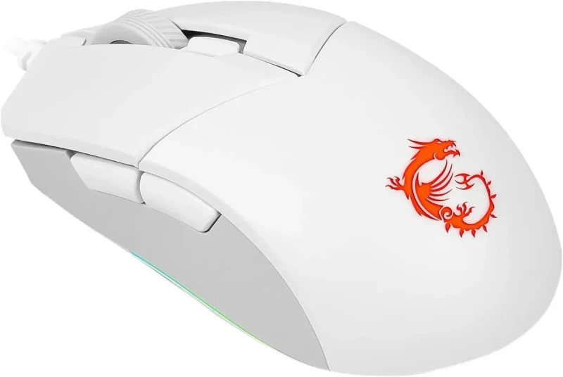 MSI Vigor GK30 Gaming Keyboard & GM11 Gaming Mouse Combo - Mechanical Membrane Switches, 6-Zone RGB, Water Repellent & Splash-Proof, 5000 DPI - White - Image 16