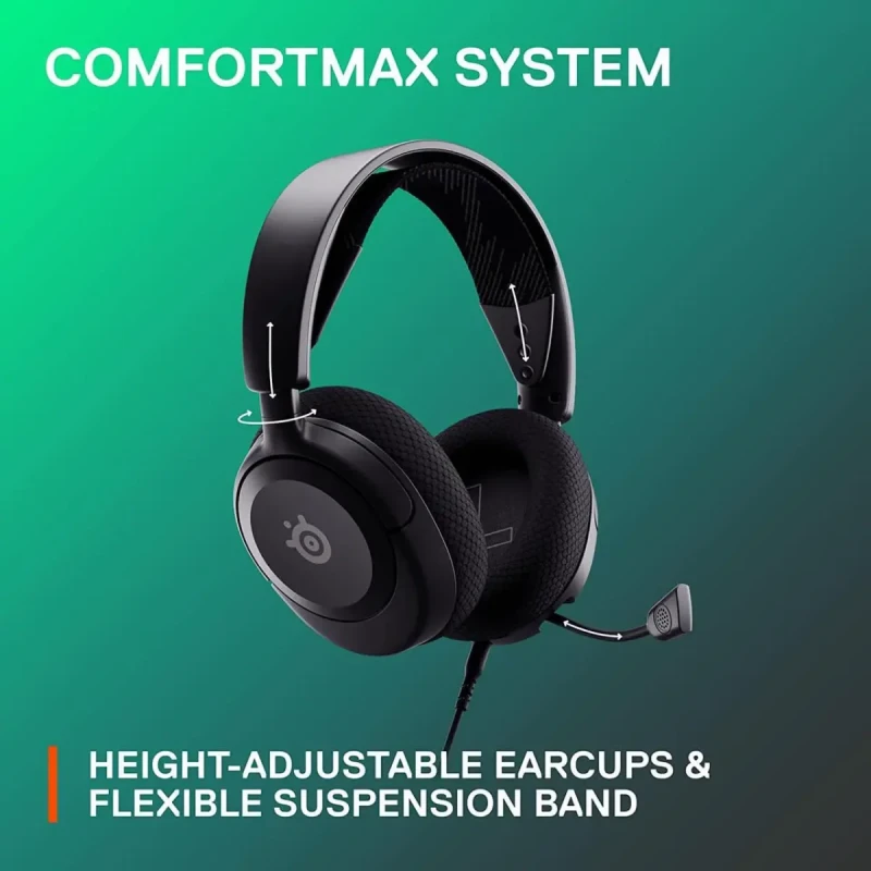 NEW SteelSeries Arctis Nova 1 Multi-System Gaming Headset — Hi-Fi Drivers — 360° Spatial Audio — Comfort Design — Durable — Ultra Lightweight — Noise-Cancelling Mic — PC, PS5/PS4, Switch, Xbox - Black - Image 6