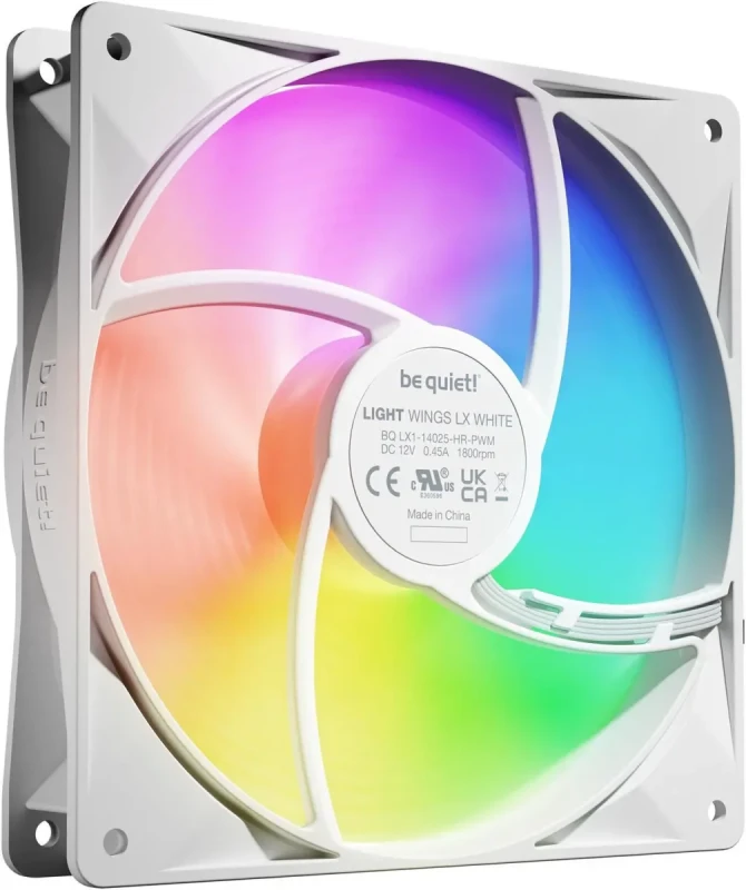 be quiet! Light Wings LX 140mm PWM high-speed White BL131 140mm ARGB LED Case Fan - Triple Pack - Image 3