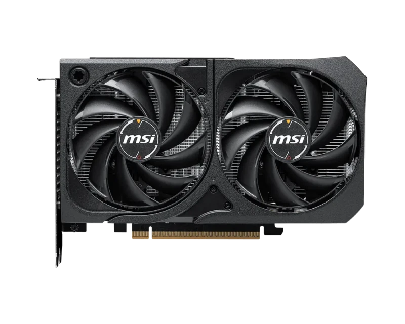 MSI SHADOW 2X OC GeForce RTX 5060 8GB Black/Silver – NVIDIA Next-Gen GPU, 8GB GDDR6, Boost Clock up to 2550 MHz, Dual-Fan SHADOW 2X Cooling, Factory Overclock, Ray Tracing & DLSS, PCIe 4.0, HDMI/DP Outputs, 197 mm - Gallery Image