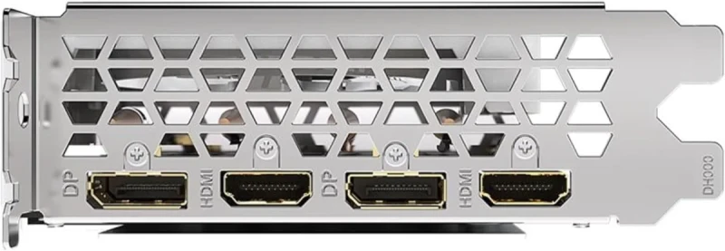 Gigabyte Vision OC GeForce RTX 3060 Ti 8GB GDDR6 PCIe 4.0 Graphics Card – NVIDIA Ampere GPU with 4864 CUDA Cores, 1755 MHz Boost, 256-bit 8 GB Memory, WINDFORCE 3X Triple Fans, 2x HDMI 2.1 & 2x DisplayPort 1.4a, Silver/White 281 mm Gaming GPU - Gallery Image