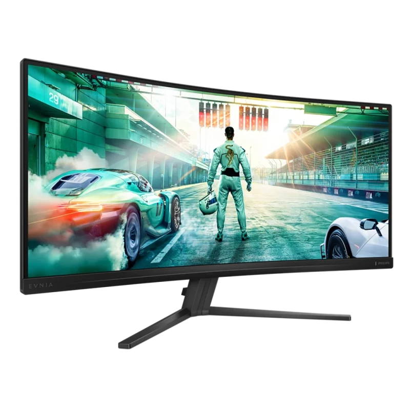 Philips Evnia 34M2C3500L 34" UWQHD 3440x1440 VA Curved Gaming Monitor - 180Hz Refresh Rate, 0.5ms MPRT Response Time, AMD FreeSync Premium, HDR10, 1500R Curvature, Low Input Lag, SmartImage Game Modes, HDMI DisplayPort, Flicker-Free Low Blue Light - Gallery Image