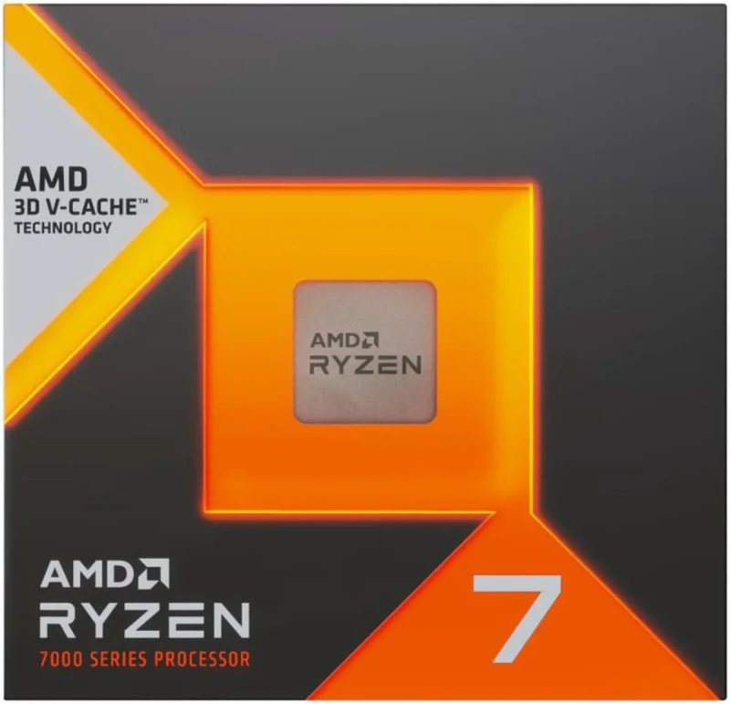 AMD Ryzen 7 7800X3D 8-Core 16-Thread Desktop Gaming Processor - Zen 4, 4.2GHz Base Up to 5.0GHz Boost, 96MB 3D V-Cache, 120W TDP, AM5 Socket, Integrated Radeon Graphics, Fully Unlocked - Gallery Image