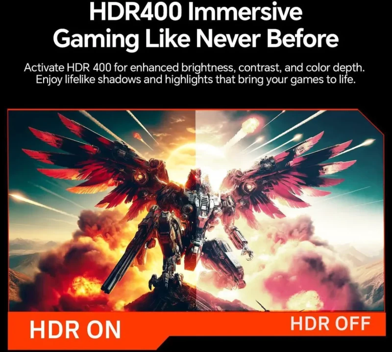 ABS GQ271NE 27″ QHD Gaming Monitor - 2560x1440 2K Resolution, 180 Hz Refresh Rate, Fast IPS Panel, 1 ms Response Time, AMD FreeSync / Adaptive Sync, VESA DisplayHDR 400, 95% DCI-P3 Color Gamut, HDMI & DisplayPort Connectivity, Ultra-Smooth High-Performance Display for Gaming and Productivity - Gallery Image