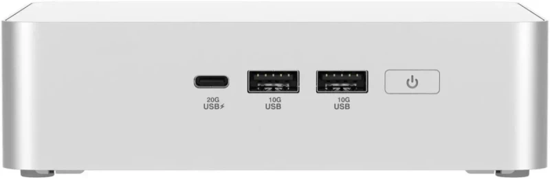 ASUS NUC 15 Pro+ Barebone Mini PC - Intel Core Ultra 9 285H Series 2, 2x DDR5 SO-DIMM Slots, Dual M.2 NVMe Storage Support, Thunderbolt 4, WiFi 7, Bluetooth 5.4, HDMI 2.1, USB4, Compact Aluminum Chassis, No RAM/SSD Included - Gallery Image