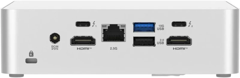 ASUS NUC 15 Pro+ Barebone Mini PC - Intel Core Ultra 9 285H Series 2, 2x DDR5 SO-DIMM Slots, Dual M.2 NVMe Storage Support, Thunderbolt 4, WiFi 7, Bluetooth 5.4, HDMI 2.1, USB4, Compact Aluminum Chassis, No RAM/SSD Included - Gallery Image
