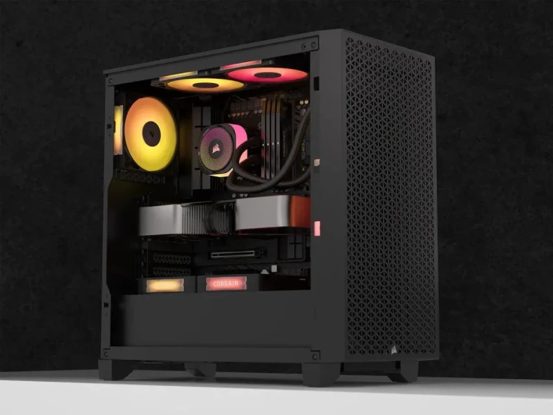 Corsair iCUE LINK TITAN 360 RX RGB 360 mm AIO Liquid CPU Cooler – FlowDrive Pump with Three-Phase Motor, 3x RX120 RGB PWM Fans (300–2100 RPM, 73.5 CFM), Aluminum Radiator (396x120x27 mm), iCUE LINK Single-Cable Control, Copper Cold Plate, Intel LGA1851/1700 & AMD AM5/AM4 Support, Black/White Options - Gallery Image