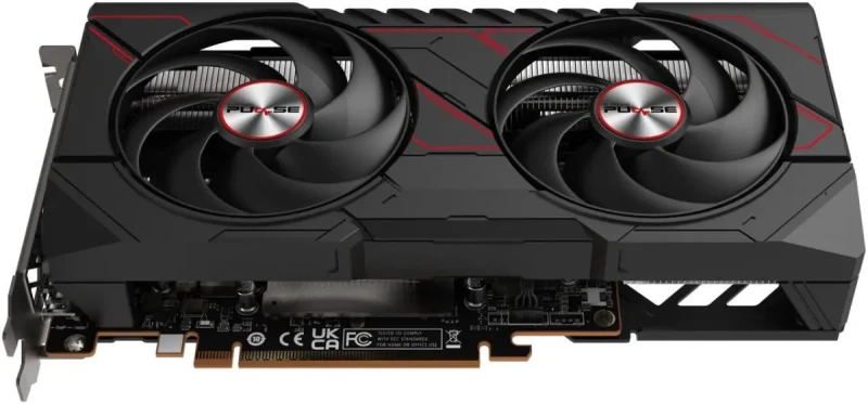 Sapphire PULSE Radeon RX 9060 XT 16GB Black – AMD RDNA GPU, 16GB GDDR6, Boost Clock up to 2650 MHz, Dual-Fan PULSE Cooling, Factory Overclock, PCIe 4.0, HDMI/DP Outputs, 240 mm - Gallery Image