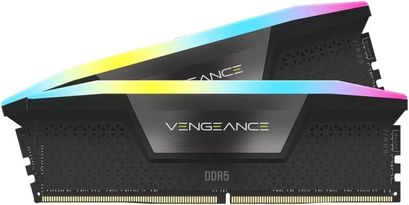 Corsair Vengeance 64GB (2x32GB) DDR5 4800MHz Desktop Memory Kit - CL40, PC5-38400, 288-Pin DIMM, Intel XMP 3.0 Support, High Capacity Performance RAM, Black (CMH64GX5M2A4800C40) - Gallery Image