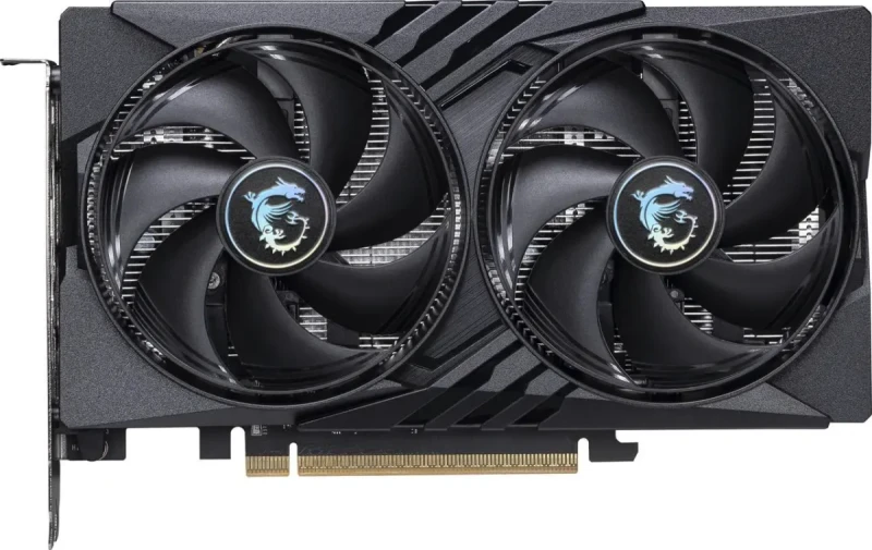 MSI GAMING OC GeForce RTX 5050 8GB Black 202 mm Graphics Card – NVIDIA GeForce RTX 5050 GPU, 2560 CUDA Cores, 8 GB GDDR6 128-bit Memory, PCIe 5.0 x16 (uses x8), Boost ~2632 MHz, MSI TWIN FROZR 10 Dual-Fan Cooling, 1x HDMI 2.1b & 3x DisplayPort 2.1b, 130 W, Compact Full-Height Design for 1080p/1440p Gaming - Gallery Image