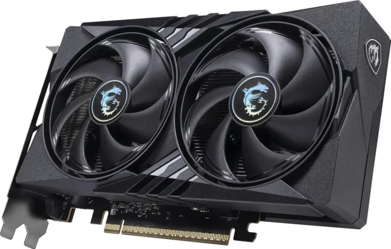 MSI GAMING OC GeForce RTX 5050 8GB Black 202 mm Graphics Card – NVIDIA GeForce RTX 5050 GPU, 2560 CUDA Cores, 8 GB GDDR6 128-bit Memory, PCIe 5.0 x16 (uses x8), Boost ~2632 MHz, MSI TWIN FROZR 10 Dual-Fan Cooling, 1x HDMI 2.1b & 3x DisplayPort 2.1b, 130 W, Compact Full-Height Design for 1080p/1440p Gaming - Gallery Image