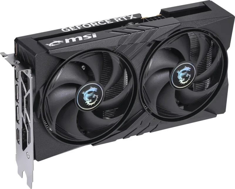 MSI GAMING OC GeForce RTX 5050 8GB Black 202 mm Graphics Card – NVIDIA GeForce RTX 5050 GPU, 2560 CUDA Cores, 8 GB GDDR6 128-bit Memory, PCIe 5.0 x16 (uses x8), Boost ~2632 MHz, MSI TWIN FROZR 10 Dual-Fan Cooling, 1x HDMI 2.1b & 3x DisplayPort 2.1b, 130 W, Compact Full-Height Design for 1080p/1440p Gaming - Gallery Image