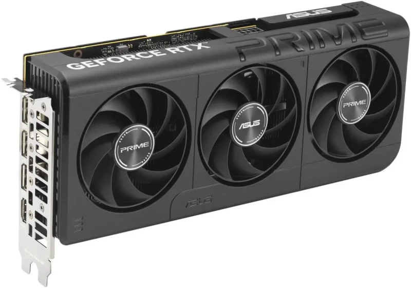 ASUS PRIME GeForce RTX 5060 8GB Black – NVIDIA Next-Gen GPU, 8GB GDDR6, Boost Clock up to 2550 MHz, Triple-Fan PRIME Cooling, Factory Overclock, Ray Tracing & DLSS, PCIe 4.0, HDMI/DP Outputs, 268 mm - Gallery Image