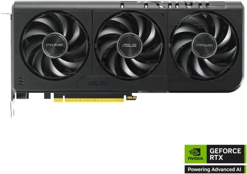 ASUS PRIME GeForce RTX 5060 8GB Black – NVIDIA Next-Gen GPU, 8GB GDDR6, Boost Clock up to 2550 MHz, Triple-Fan PRIME Cooling, Factory Overclock, Ray Tracing & DLSS, PCIe 4.0, HDMI/DP Outputs, 268 mm - Gallery Image
