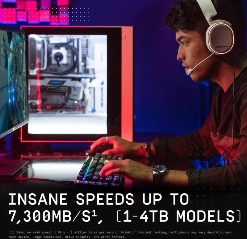 Western Digital WD_Black SN850X - 2 TB SSD, M.2 PCIe 4.0 X4, M.2-2280, 2048 MB Cache memory - Gallery Image