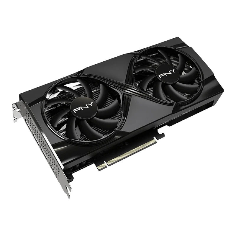 PNY GeForce RTX 5060 Ti Dual Fan 16GB Graphics Card – NVIDIA Blackwell RTX 5060 Ti GPU, 4608 CUDA Cores, 16 GB GDDR7 128-bit Memory, 448 GB/s Bandwidth, PCIe 5.0 x8, Dual-Fan Cooling, Dual-Slot, HDMI 2.1b & 3x DisplayPort 2.1b, 245 mm Length, 180 W TDP - Gallery Image